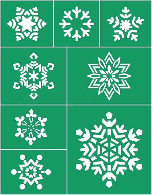 DGAGA Christmas Silk Screen Stencils Reusable Self Adhesive Christmas Chalk Mesh Transfers Silkscreen Pattern Stencil for Winter Decoration, DIY Home and Wood Signs
