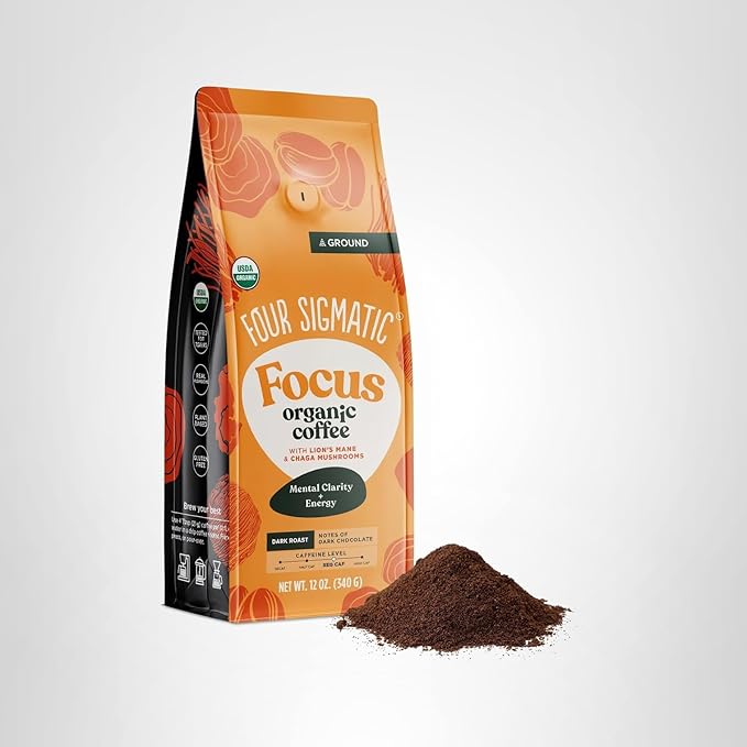 Four Sigmatic Mushroom Ground Coffee, Lion's Mane, 12 Ounce