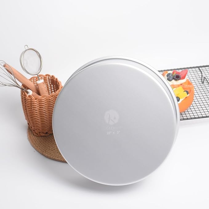10×3 round Cake Pan,Aluminum cake tin baing pan for birthday cake party (10×3 round Cake Pan)
