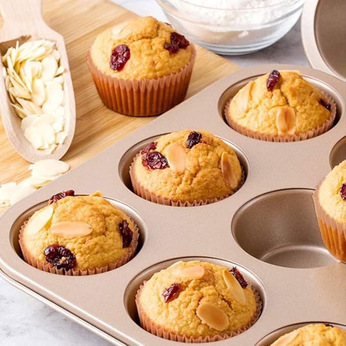 Gifbera Natural Mini Cupcake Liners Odorless Greaseproof Paper Muffin Baking Cups 300-Count, Natural Color