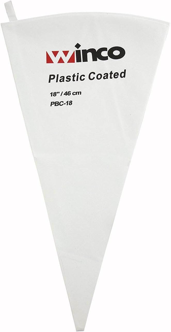 Winco Pastry Bag Cotton with Plastic Coating, 18-Inch,White