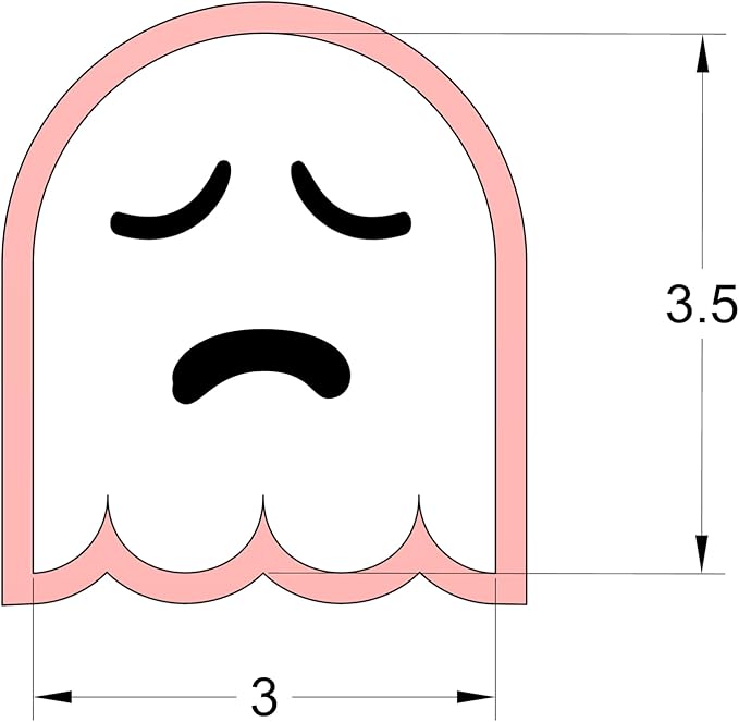 Cookie Cutter and Stencil Set Bundle Kit PYO Cookies Paint Your Own Diy Bakery Fondant Sugar Happy Birthday Wedding Baby Candle Kids Painting Coloring Pages Comb (Halloween Ghost Faces)