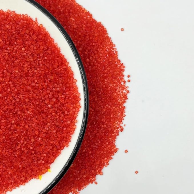 Sentovac Red Sanding Sugar Sprinkles | Edible Red Sprinkles for Cake Decorating | 1 Bottle 3.2oz Cookie Decorating Celebrations Wedding Shower Party Chirstmas Supplies