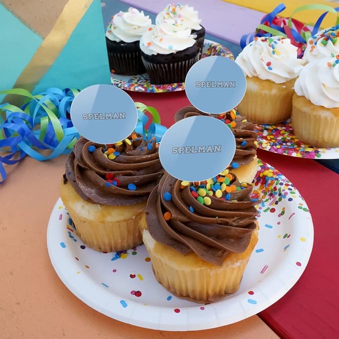 Spelman College Primary Logo Cupcake Picks Toppers Decoration Set of 6