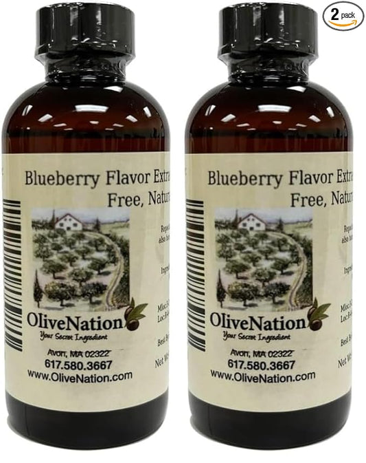 Blueberry Flavoring Extract - TTB-Approved Natural Flavoring for Baked Goods - Beverages - Non-GMO - Kosher - Vegan - 8 oz (Pack of 2)