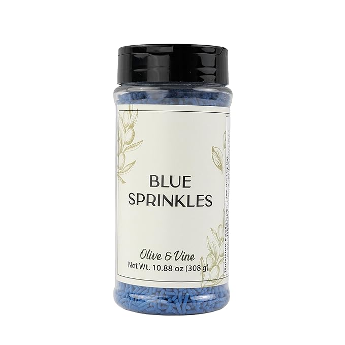 Olive & Vine Blue Sprinkles, Sweet Touch, For Baking & Desserts, Rich Tradition, Authentic Taste, For Global Recipes (10.88 Ounce)
