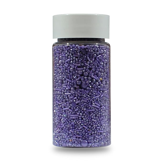 Confect Lavender Sprinkles for Cake & Cupcake Decoration – Premium Quality Edible Sprinkles for Desserts-Vegan, Gluten-Free, Nut-Free, Soy-Free, Dairy-Free, Palm Oil-Free - 4.2 Oz