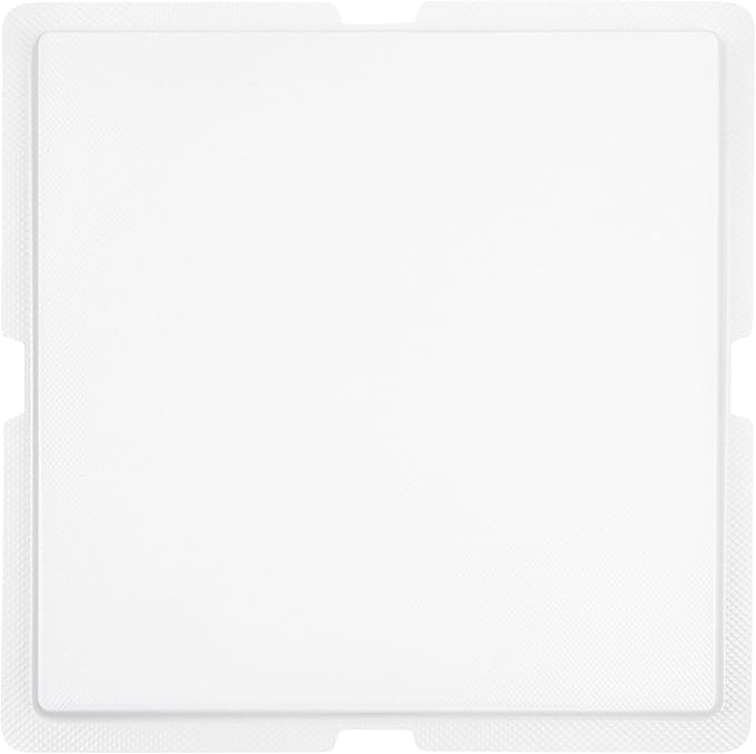 Sweet Vision Square Clear Plastic Cake Box - Black Lid and White Base, Black Ribbon - 8 1/2" x 8 1/2" x 6 3/4" - 10 count box
