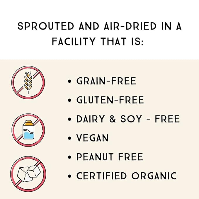 Lark Ellen Farm Sprouted Organic Certifed Cashews Unsalted - 10 oz Bag, Non GMO, Keto Snacks, Paleo, Gluten Free, Vegan, Organic, Plant Based, High Protein, Low Glycemic Index, Peanut Free Facility…