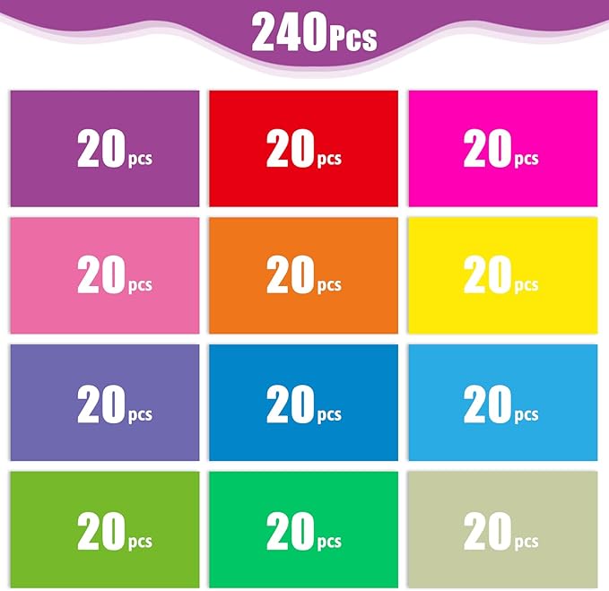 240 Pcs Colored Label Stickers,12 Colors 3" x 2" Color Coding Labels, Home Moving Labels, Name Sticker