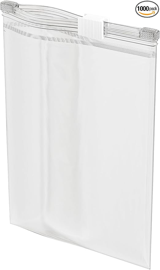 1000 Count - Slider Zip Food Storage Snack Bags, 6" x 9" 3 Mil Heavy Duty, Strong & Durable for Freezer Storage, for Food, Snacks & More. GPI
