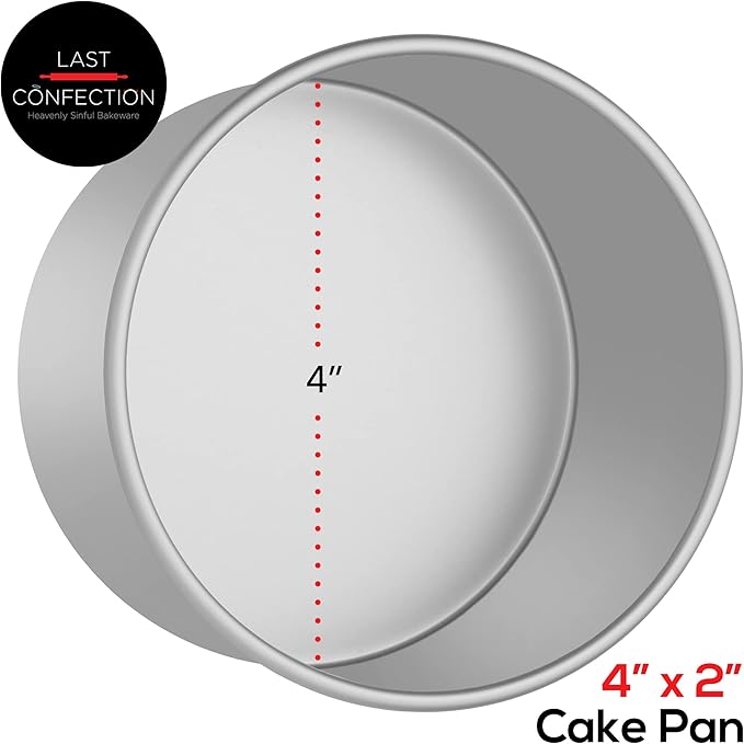 LAST CONFECTION 4" x 2" Aluminum Round Cake Pan - Professional Bakeware