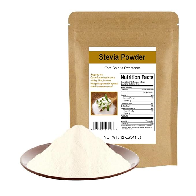 CCnature Stevia Powder Extract Natural Sweetener Zero Calorie Sugar Substitute12oz