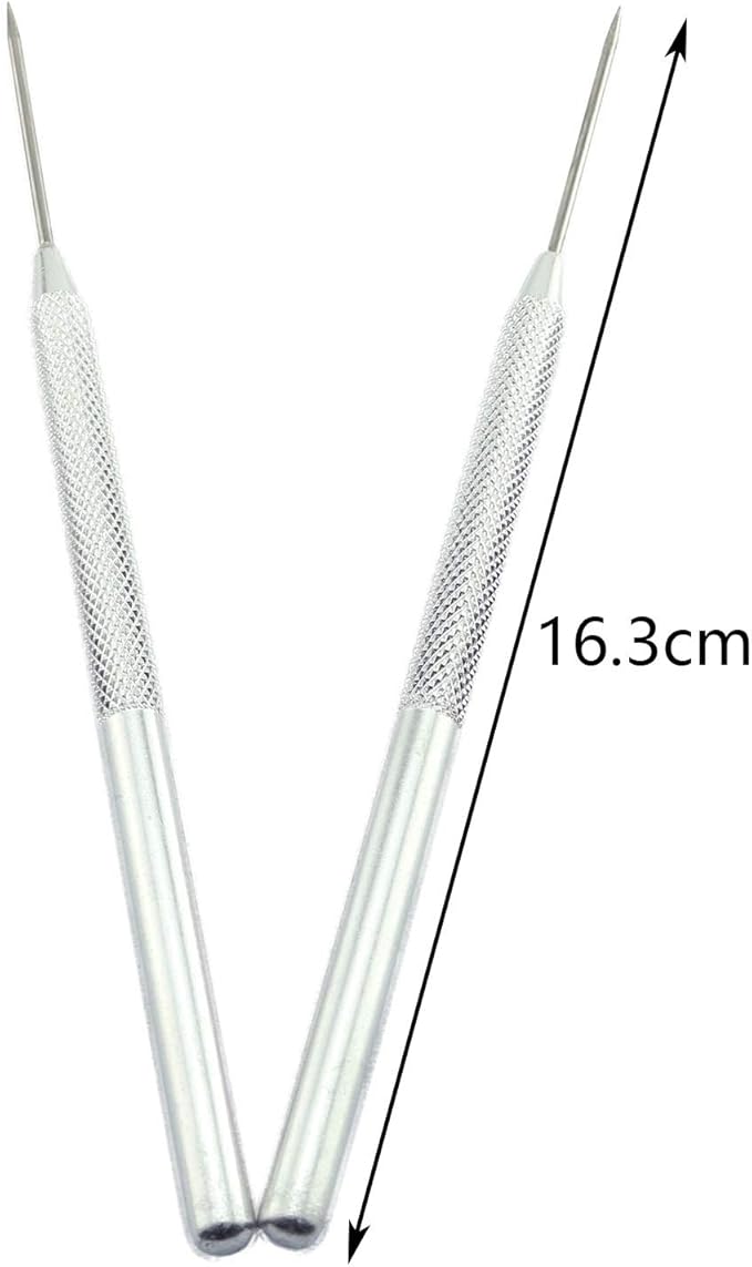 Tegg Clay Needle Tool 2PCS Stainless Steel Professional Pin Needle Detail Tool for Ceramic Polymer Clay Sculpture