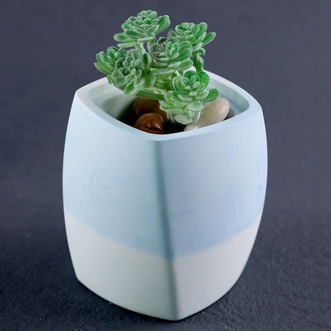 Rectangular Geometric Vase Concrete Flower Pot Mold Plaster Succulent Planter Cement Clay Mold Candle Pen Holder Epoxy Resin Storage Box Mould