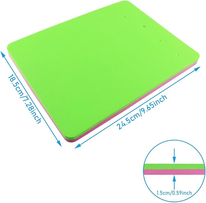 Fondant Foam Pad Sponge Mat Paste/Sugar Flower/Gum/Chocolate/Clay Modelling Tools Drying Tray for Sugarcraft, Cake Decoration, Handmade, DIY (Green and Pink)