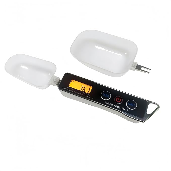 Dioche Digital Measuring Spoon, from 0.05g to 500g Food Scale Gram Measuring Spoons With Measuring Capacity for Home & Bakery (Black)