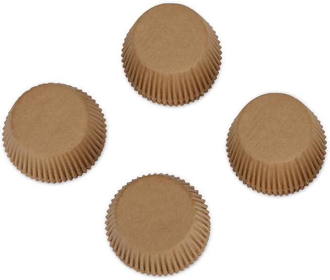 Gifbera Natural Odorless Cupcake Liners Standard Greaseproof Paper Muffin Baking Cups 200-Count, Natural Color
