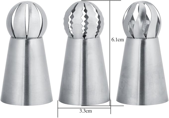 Cake Nozzle, 3Pcs/Set Russian Flower Icing Piping Nozzles Tips Cake Decoration Pastry Cupcake Baking Tools For Pastry Decorating Tips Cupcake Buttercream Decorator