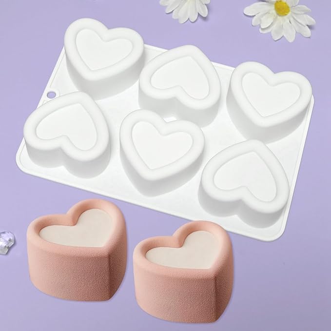 mostsom Heart Valentine's Day Mousse Cake Mold French Dessert Silicone Mold Chocolate Jelly Baking Tools Cake Decorating Tool (B_ Heart)