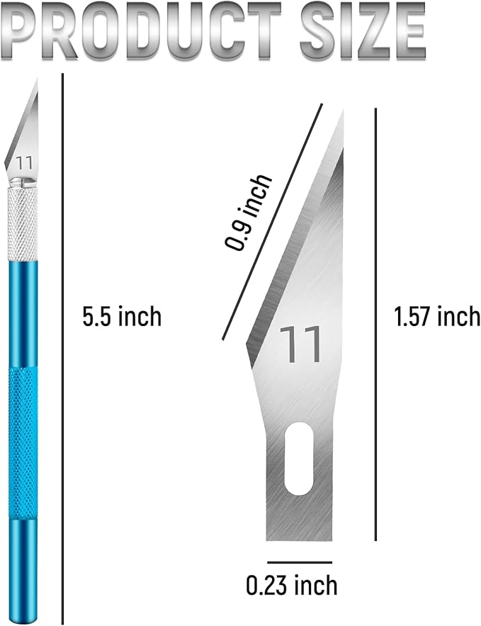 10 Pack Exacto Knife Set, Precision Craft and Hobby Knife for DIY Projects, Scrapbooking, Pumpkin Carving, and Art Cutting