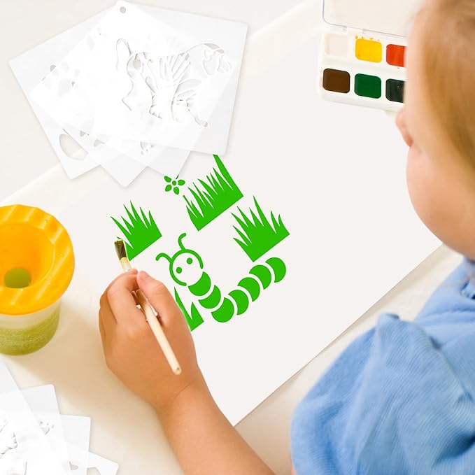 66 Pcs Small Stencils for Crafts Reusable 3 Inch Stencils for Painting on Wood DIY Craft Paint Template for Wall Home Decor Card Rock Canvas Drawing Holiday Ornament(Animal)
