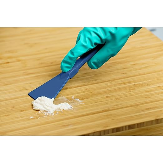 SPARTA Polypropylene Scraper Tool Food Safe Scraper for Removing Caked-On Residue in Commercial Kitchens, Plastic, 7.82 x 3 Inches, Blue, (Pack of 12)