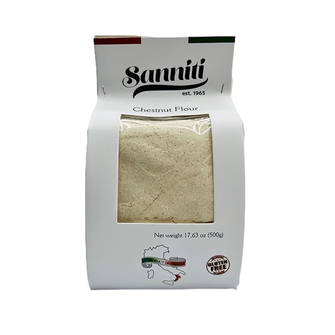 Sanniti Italian Gluten Free Chestnut Flour, 500 grams (Pack of 2)