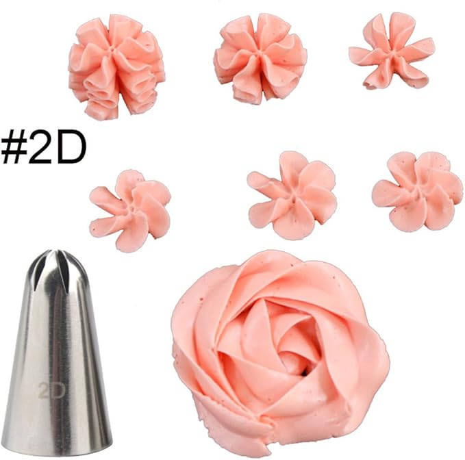 FantasyDay 4 piece Stainless Steel Piping Tips Piping Nozzles Cake Decorating Supplies Cookies Cupcake Icing Decorating Supplies Decorating Kits Frosting Icing Tips Baking Set Tools