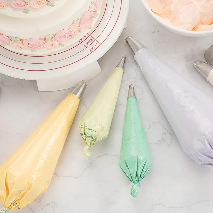 Restaurantware-Pastry Tek 12.2 Inch Piping Bags, 100 For Icing Pastry Bags - Disposable, Food Grade, Clear Plastic Decorating Bag, Non Slip, For Frosting Cupcakes, Cakes, And Pies
