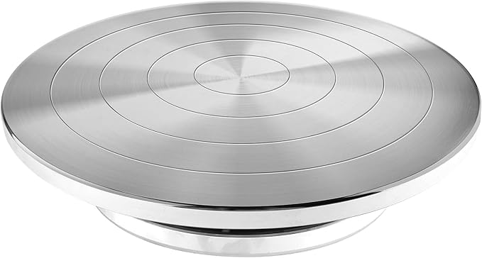 HighFree 12 Inch Sculpting Wheel, Large Double-Sided Pottery Turntable, Aluminum Alloy Silent Rotating Banding Wheel for Ceramic Clay Sculpting, Cake Decor, Paint Spraying, Craft Projects