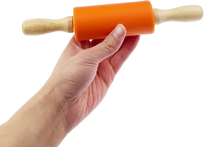 12 Pack Mini Small Rolling Pin 9 Inch Kids Rolling Pin Wooden Handle for Home Kitchen