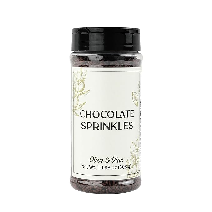 Olive & Vine Chocolate Sprinkles, Sweet Flavor, For Desserts & Baking, Rich Tradition, Authentic Taste, For Global Recipes (10.88 Ounce)