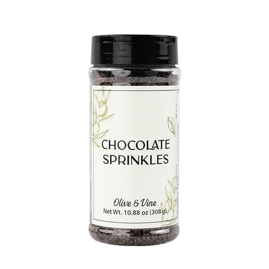 Olive & Vine Chocolate Sprinkles, Sweet Flavor, For Desserts & Baking, Rich Tradition, Authentic Taste, For Global Recipes (10.88 Ounce)