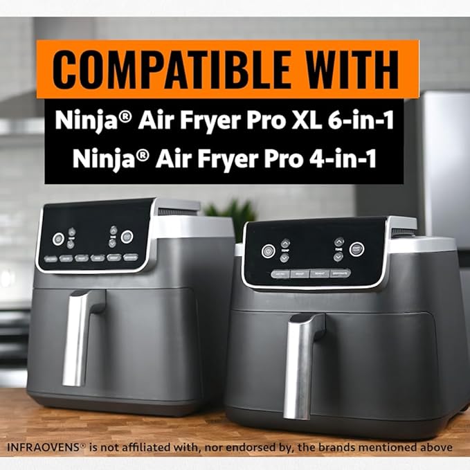 Parchment Paper Sheets for Ninja Air Fryer Pro XL 6-in-1 6.5 qt, Extra Large Square Liners for Air Fryer, Natural Unbleached Pre Cut Square Paper Liners for Airfryers, Toaster Ovens, and Oven Trays