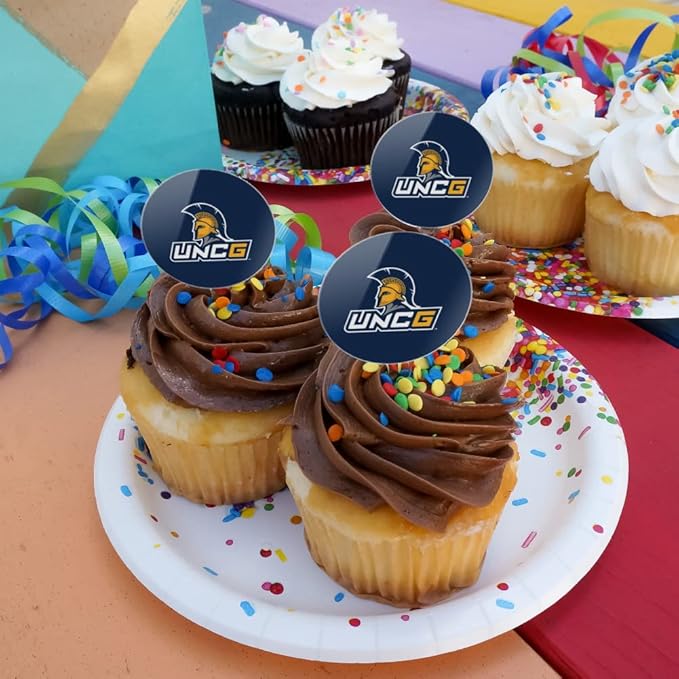 UNC Greensboro Primary Logo Cupcake Picks Toppers Decoration Set of 6