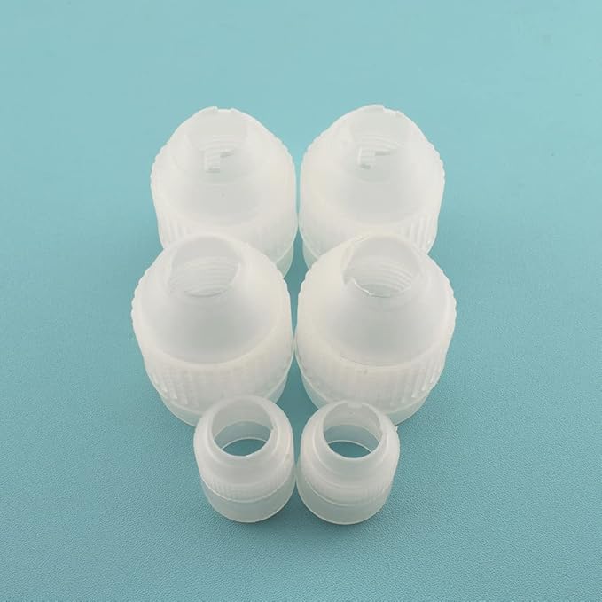 HAHIYO Plastic Couplers of Assorted Size Easy to Twist For Cake Decorating Piping Tip Coupler for Icing Nozzles (6 Pieces)