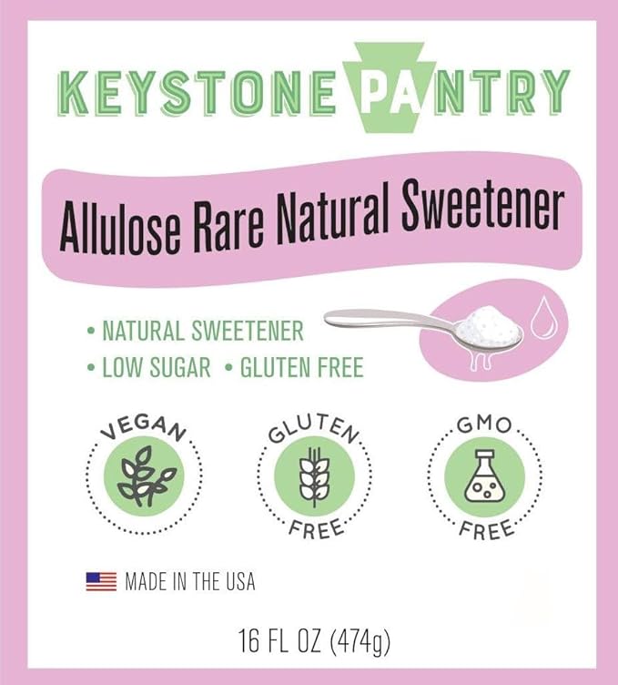 Keystone Pantry Liquid Allulose 1 Pint | Natural Low Calorie Sweetener for Coffee, Tea, Baking & Cooking | Keto, Diabetic Friendly, Zero Net Carbs, Vegan, Gluten Free, Non-GMO, Kosher