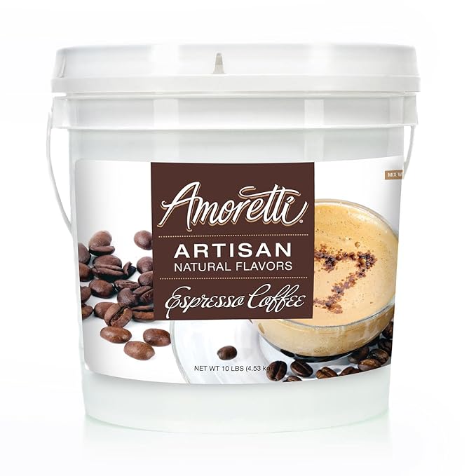 Amoretti - Natural Espresso Coffee Artisan Flavor Paste, 10 lbs, Perfect For Ice Cream, Beverages, Cakes, and more, Preservative Free, Vegan, Gluten Free, No Artificial Sweeteners, Highly Concentrated