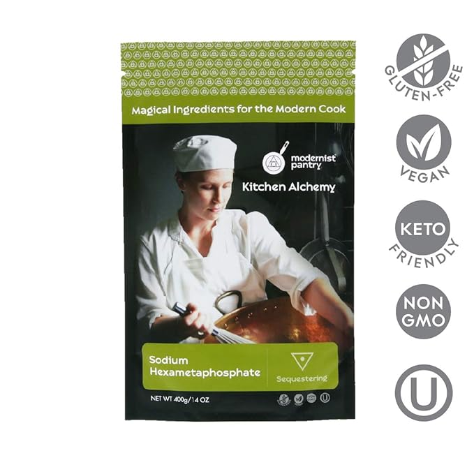 Pure Sodium Hexametaphosphate ⊘ Non-GMO Vegan OU Kosher Certified - 400g/14oz