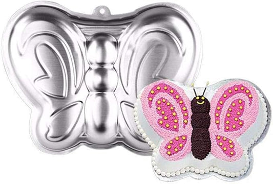 Ulalaza Butterfly Cake Pan 3D Aluminum Cake Mould Wedding Christmas Birthday Cake Baking Pan