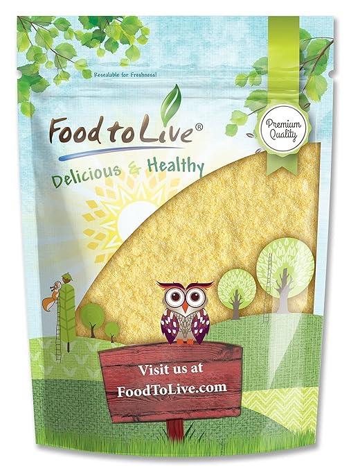 Food to Live Corn Flour, 4 Pounds - Made from Whole Grain, Finely Ground Meal, Vegan, Kosher, Bulk, Great for Cooking and Baking Cornbread, Muffins, Pancakes, Waffles and Tortillas