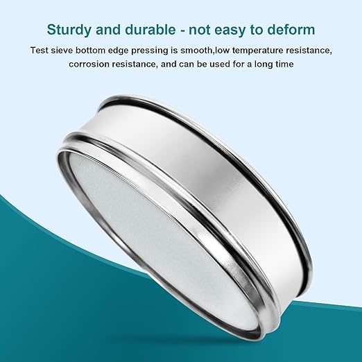 304 Stainless Steel Lab Sieve Screen Mesh, 1800 Mesh(0.0085mm) Aperture Test Sieve, 12Inch(30cm) Diameter Economy Standard Analysis Sample Test Sieves for Industrial Laboratory Homes