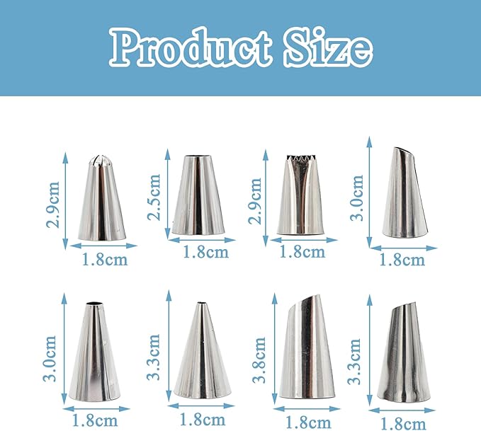 29 Pcs Cake Decorating Tools Kit, 4 Flower Nails,1 Flower Elevator For A Chocolate Cake Soft Candy Cupcake And 24 cakes piping tips For Fondant Cupcake
