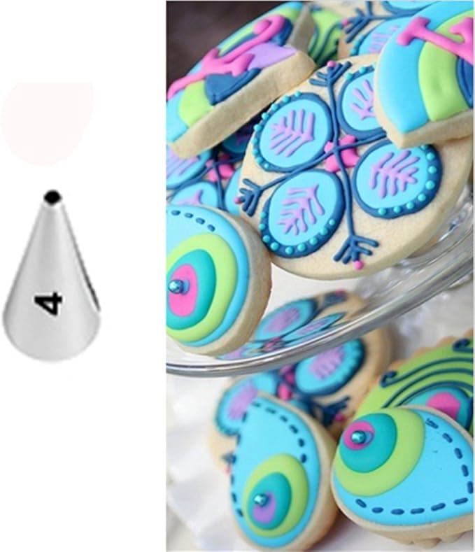 FantasyDay Cake Decorating Set, 5 Pieces Stainless Steel Icing Piping Nozzles Tips Kit - Christmas Holiday Birthday Anniversary Wedding Cupcakes Cakes Cookies Dessert Candy Pastry DIY Making Tools #5