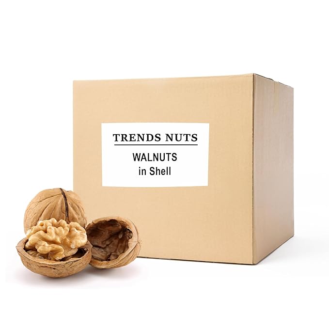 Trends Walnuts in Shell – Fresh, Natural, and Nutrient-Rich, Perfect for Snacking, Baking, and Cooking Fresh Walnuts in Shell – Non-GMO (9 LBS)