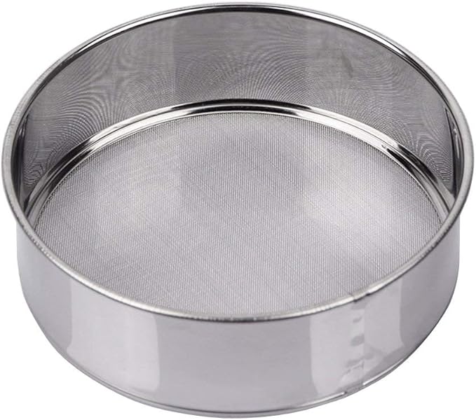 Flour Sifter for Baking - Stainless Steel 40 Mesh Small Tamis 6inch Round Sifter,Mini Fine Mesh Flour Sieve(6 Inch, 40m Mesh)