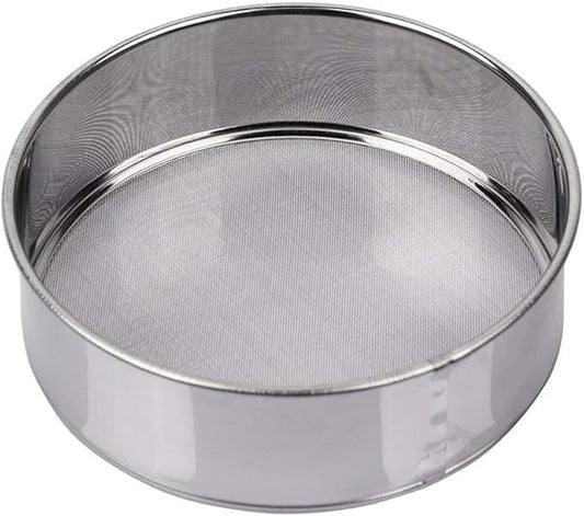 Flour Sifter for Baking - Stainless Steel 40 Mesh Small Tamis 6inch Round Sifter,Mini Fine Mesh Flour Sieve(6 Inch, 40m Mesh)