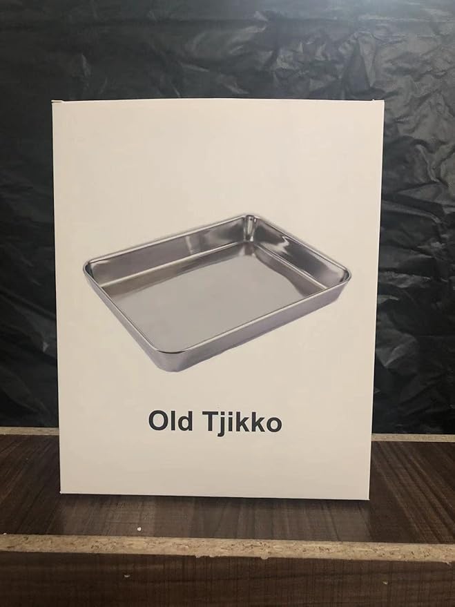 Old Tjikko Quarter Sheet Pan 14.2'' x 11'', 304 Stainless Steel Cookie Sheet Tray, Nonstick Baking Pan for Oven, Toaster, Cookie and Roasting, Dishwasher Safe & Rust Resistant