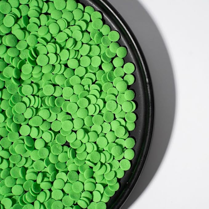NIPEOR Christmas Green Sprinkles,Rainbow Confetti Sprinkles 3.53oz/100gEdible Sprinkle Topping Confetti Sprinkles, Round Sprinkles for Cake Decorating,, Cupcake, Candy Sprinkles, and Ice Cream Toppings (Rainbow Confetti Green)